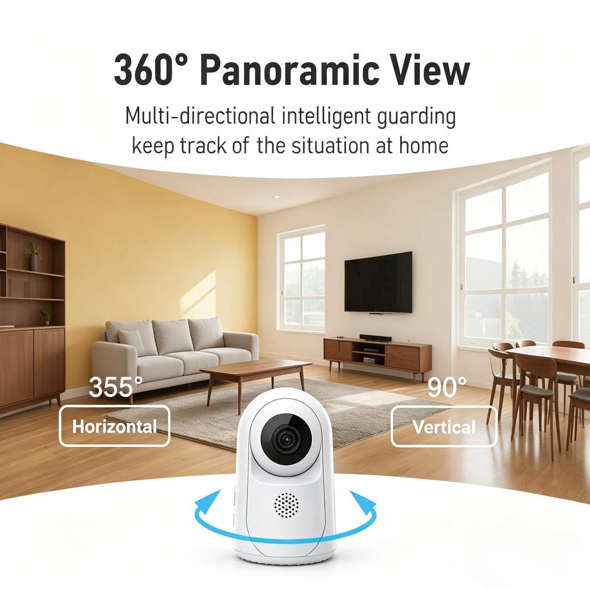 Dual Lens PTZ Security Camera | AI WiFi Outdoor Camera with Dual View & Color Night Vision