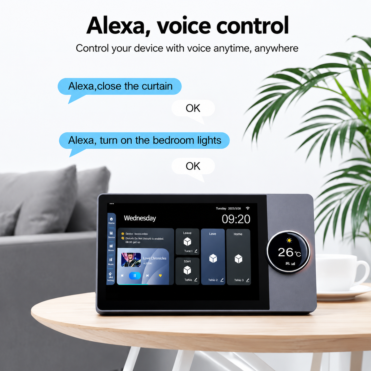 8-Inch Smart Home Control Panel with AI Voice Control | Android Home Automation Hub