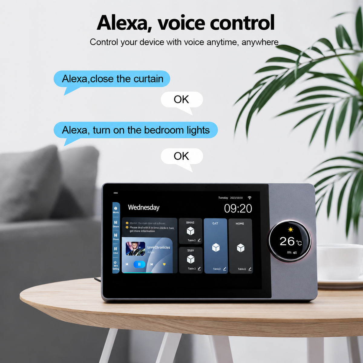 8-Inch Smart Home Control Panel with AI Voice Control | Android Home Automation Hub