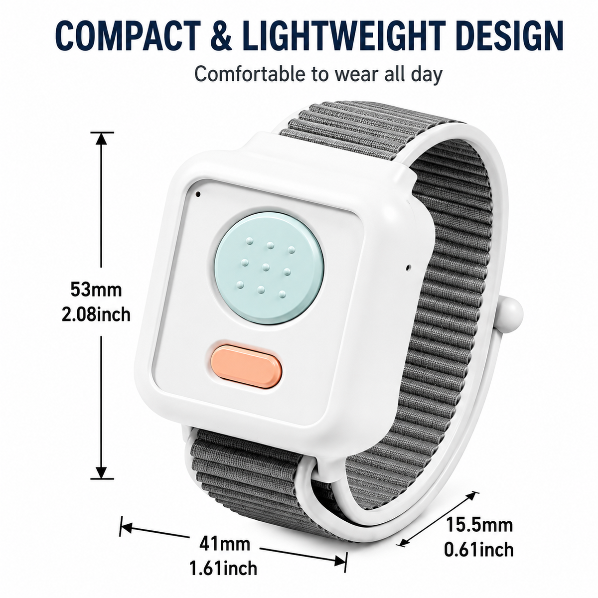 4G GPS tracker wristband dimensions and size